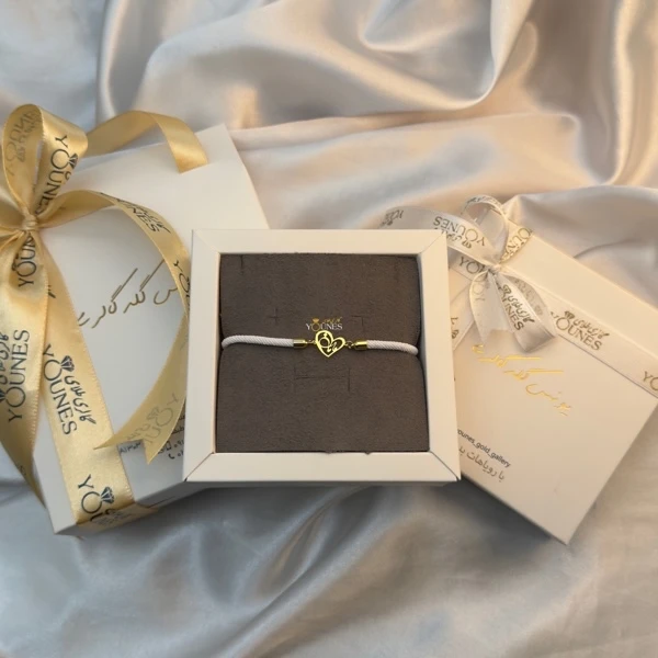 دستبند طلا مامان قلبی لیزری